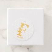 Bloemen monogram letter F voor Fiona Bedankjes Labels (Met doos)