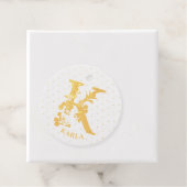 Bloemen monogram letter K is voor Karla Bedankjes Labels (Met doos)