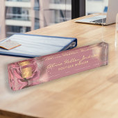 Bloemen monogram luxe  glam bordeaux naambordje