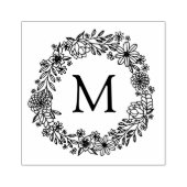 Bloemen Monogram Stempel (Afrduk)