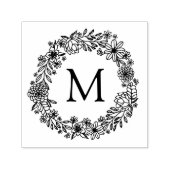 Bloemen Monogram Stempel (Design)
