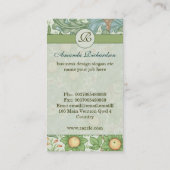  bloemen monogram visitekaartje (Achterkant)