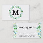 Bloemen | Monogram Visitekaartje (Voorkant / Achterkant)