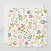 Bloemen Monogram voorjaars cottage Notitiekaartje (Achterkant)