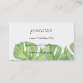 Bloemen | Monstera Bladeren Visitekaartje (Achterkant)