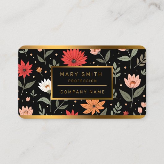 Bloemen  Mooi Modern Collectie Visitekaartje (Voorkant)