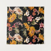 Bloemen mooi patroon naadloos. Stof textuur Wandkleed (Voorkant (horizontaal))