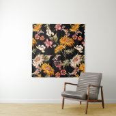 Bloemen mooi patroon naadloos. Stof textuur Wandkleed (In situ)