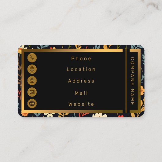 Bloemen  Mooi Populair Collectie Visitekaartje (Achterkant)