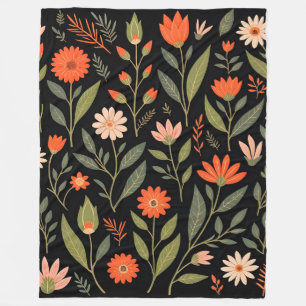 Bloemen  mooi trendy Collectie Fleece Deken