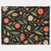 Bloemen mooi trendy Collectie Fleece Deken (Voorkant (Horizontaal))