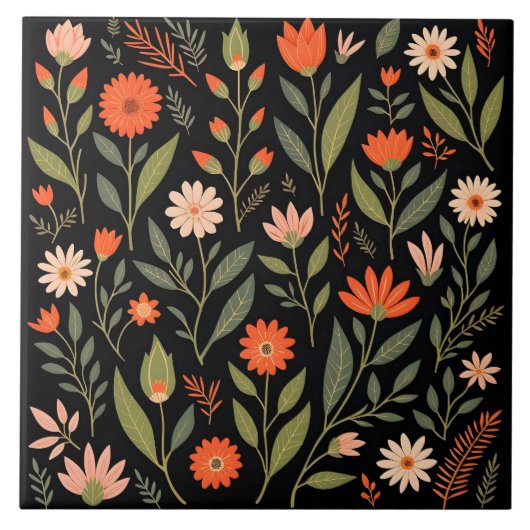 Bloemen  mooi trendy Collectie Tegeltje (Voorkant)