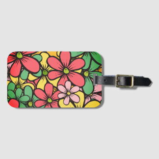 Bloemen, mooie bloemen, bloemen bagagelabel