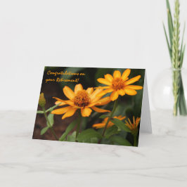Bloemen, Mooie Oranje Zinnias, de Kaart van de