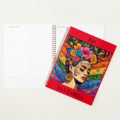 Bloemen mooie vrouw planner (Display)