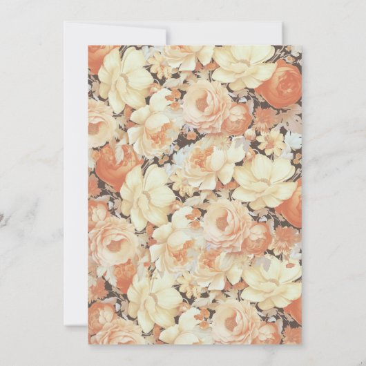 Bloemen & Moskee Islamitisch Moslim Bruiloft Kaart (Achterkant)