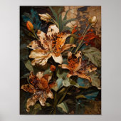 Bloemen Mozaïek - bloemen digitale kunst poster (Voorkant)