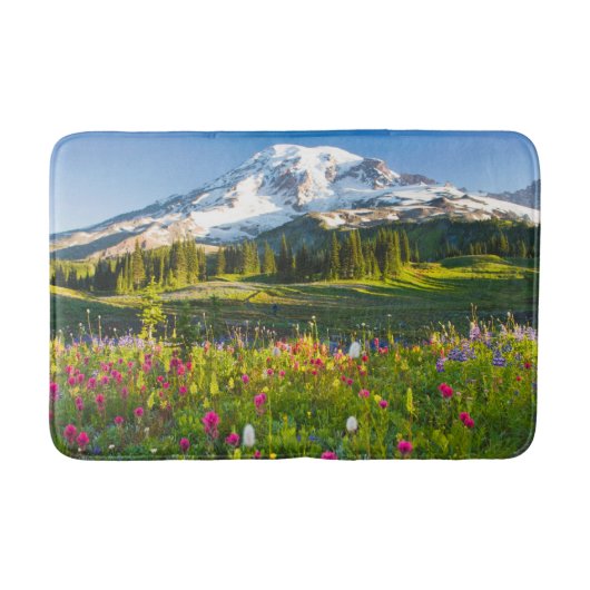 Bloemen | Mt. Rainier Wildbloemen Badmat (Voorkant)