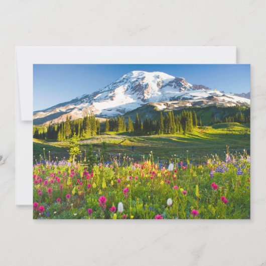 Bloemen | Mt. Rainier Wildbloemen Bedankkaart (Voorkant)