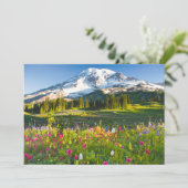 Bloemen | Mt. Rainier Wildbloemen Bedankkaart (Staand voorkant)
