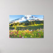 Bloemen | Mt. Rainier Wildbloemen Canvas Afdruk (Voorkant)