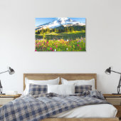 Bloemen | Mt. Rainier Wildbloemen Canvas Afdruk (Insitu (Slaapkamer))