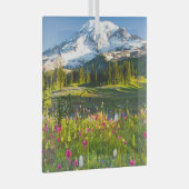 Bloemen | Mt. Rainier Wildbloemen Glas Ornament (Voorkant Rechts)