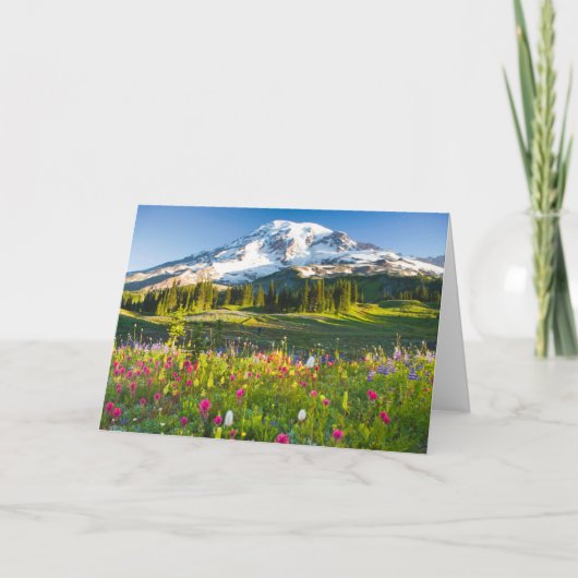 Bloemen | Mt. Rainier Wildbloemen Kaart (Voorkant)