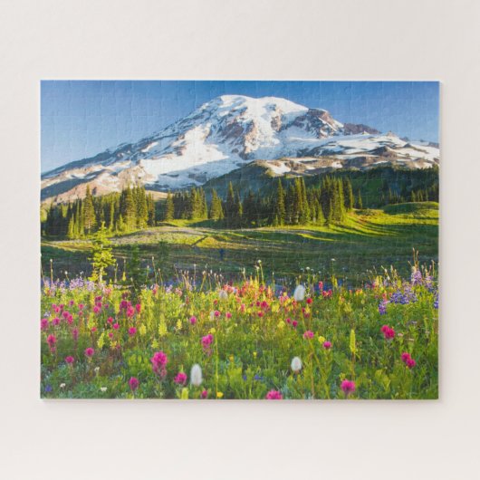 Bloemen | Mt. Rainier Wildbloemen Legpuzzel (Horizontaal)
