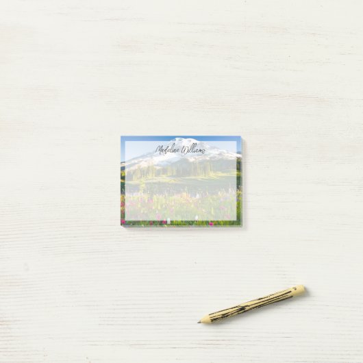 Bloemen | Mt. Rainier Wildbloemen Post-it® Notes (Op bureau)