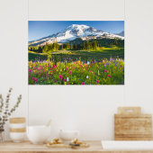 Bloemen | Mt. Rainier Wildbloemen Poster (Keuken)