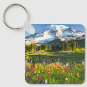 Bloemen | Mt. Rainier Wildbloemen Sleutelhanger (Voorkant)