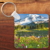 Bloemen | Mt. Rainier Wildbloemen Sleutelhanger (Voorkant)