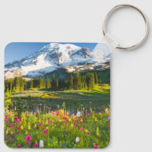 Bloemen | Mt. Rainier Wildbloemen Sleutelhanger (Achterkant)