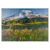 Bloemen | Mt. Rainier Wildbloemen Snijplank (Voorkant)