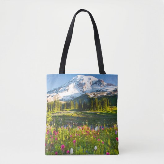 Bloemen | Mt. Rainier Wildbloemen Tote Bag (Voorkant)