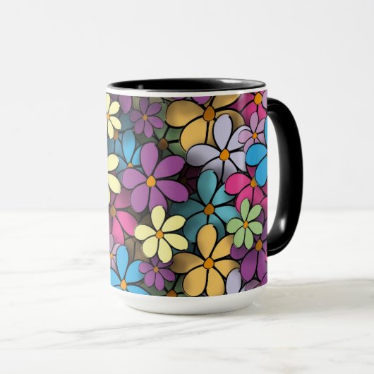 Bloemen Mulicolor Mok (Voorkant rechts)