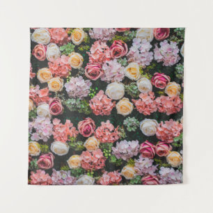 Bloemen muur achtergrond vintage stijl. wandkleed