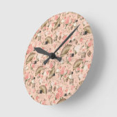  Bloemen Muurklok met Geliefde Ronde Klok (Hoek)