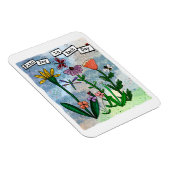 Bloemen, muzieknoten en Joy Artwork Magneet (Rechterzijde)