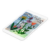 Bloemen, muzieknoten en Joy Artwork Magneet (Linkerzijde)