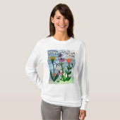 Bloemen Muzieknoten en Joy Artwork T-shirt (Voorkant volledig)
