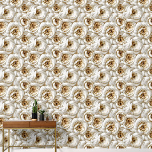 Bloemen naadloos patroon 3D pioen luxe elegant Behang
