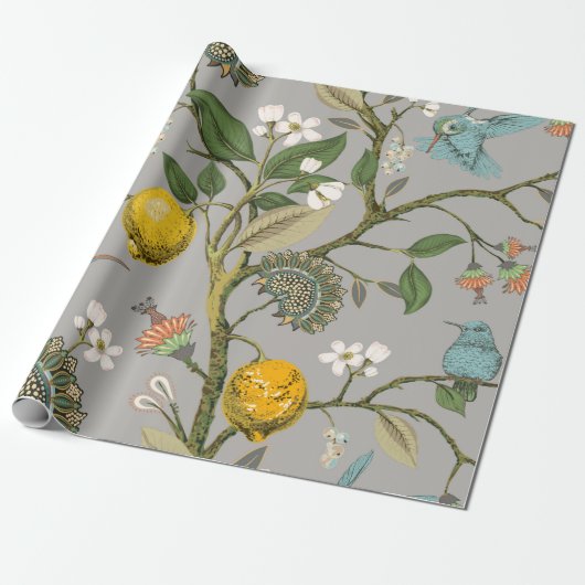 Bloemen naadloos patroon. Botanisch inpakpapier. Cadeaupapier (Uitgerold)
