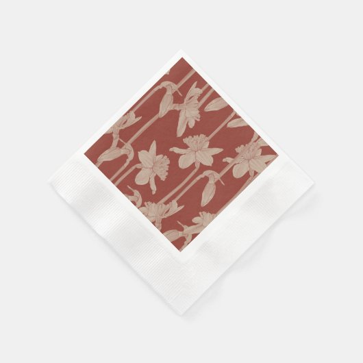 Bloemen naadloos patroon, narcissen bloemen. servet (Hoek)