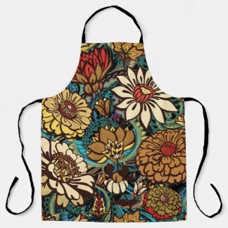 Bloemen naadloos patroon, origineel printontwerp. schort