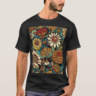 Bloemen naadloos patroon, origineel printontwerp. t-shirt