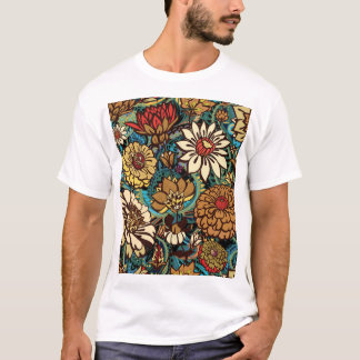 Bloemen naadloos patroon, origineel printontwerp. t-shirt
