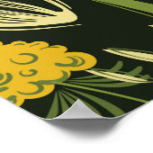 Bloemen naadloos patroon poster (Hoek)