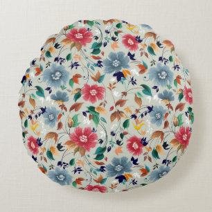 Bloemen naadloos patroon rond kussen